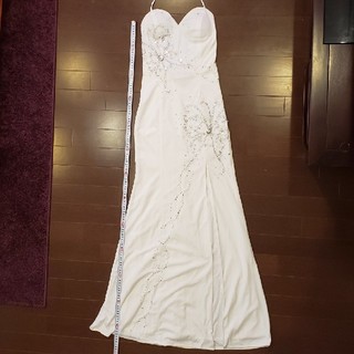 ロングドレス　白　キラキラ(ロングドレス)