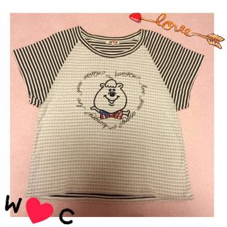 ダブルシー(wc)のw♡c クマタンTシャツ(Tシャツ(半袖/袖なし))