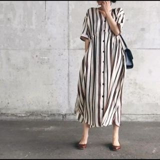 ザラ(ZARA)のZARA  ザラ シャツワンピース ストライプ(ロングワンピース/マキシワンピース)