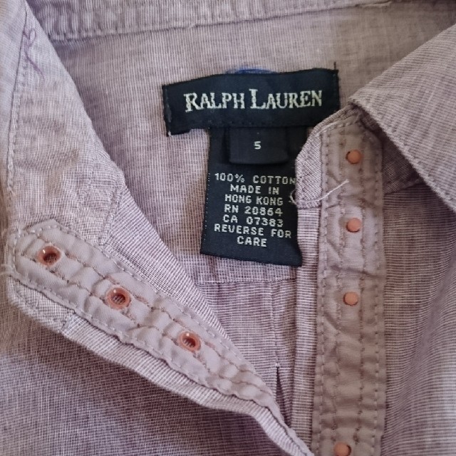 Ralph Lauren(ラルフローレン)の☆Hawaii発☆ラルフローレン ブラウス ラベンダー色  サイズ５ キッズ/ベビー/マタニティのキッズ服女の子用(90cm~)(ブラウス)の商品写真