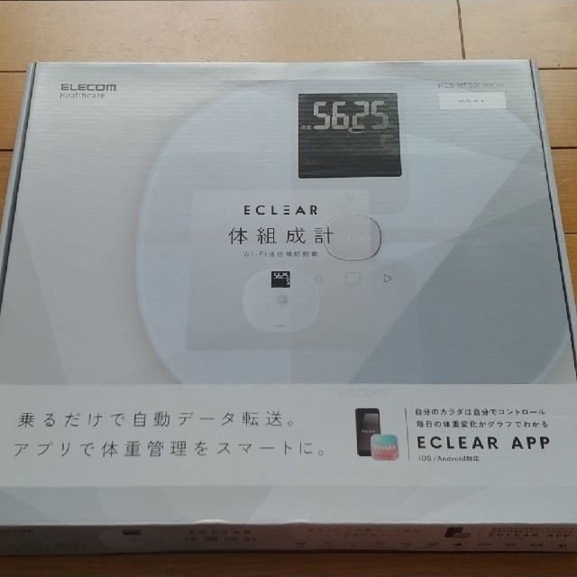 ELECOM(エレコム)の体組成計 Wi-Fi通信機能搭載　エレコム　ELECOM スマホ/家電/カメラの美容/健康(体重計/体脂肪計)の商品写真