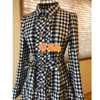 バーバリーブルーレーベル(BURBERRY BLUE LABEL)の超美品本物バーバリーブルーレーベル上質コットンチェック柄シャツワンピース♫(ひざ丈ワンピース)