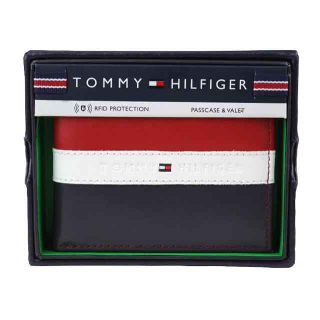 TOMMY HILFIGER(トミーヒルフィガー)のTommy Hilfiger トミーヒルフィガー 二つ折り 財布 パスケース メンズのファッション小物(折り財布)の商品写真