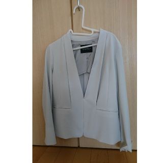 ユナイテッドアローズグリーンレーベルリラクシング(UNITED ARROWS green label relaxing)の[手洗い可能/パウダリードレープ]◆D ショールラペル ジャケット(ノーカラージャケット)