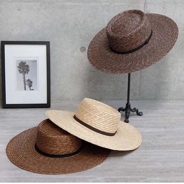 room306 CONTEMPORARY(ルームサンマルロクコンテンポラリー)のroom306 hat ダークブラウン レディースの帽子(麦わら帽子/ストローハット)の商品写真