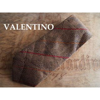 ヴァレンティノ(VALENTINO)の良品 ヴァレンティノ ネクタイ 豹柄ブラウン系 中古(ネクタイ)