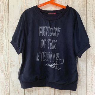 ラブトキシック(lovetoxic)のLovetoxic 半袖カットソー ネイビー 160(Tシャツ/カットソー)