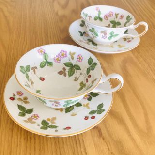 ウェッジウッド(WEDGWOOD)の【WEDGWOOD】ワイルドストロベリー カップ&ソーサー(グラス/カップ)