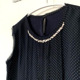 トゥモローランド(TOMORROWLAND)の 美品♡ BALLSEY ビジューカットソー(カットソー(半袖/袖なし))