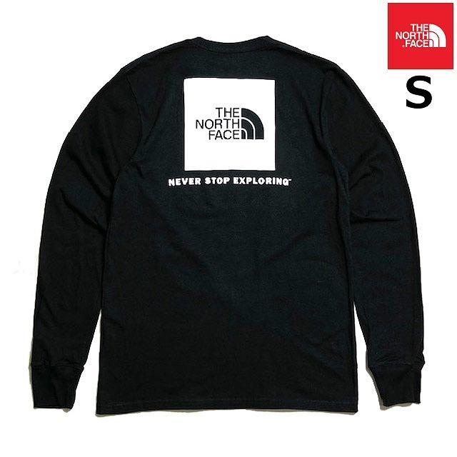 THE NORTH FACE(ザノースフェイス)の売切!ノースフェイス ボックスロゴ 長袖Tシャツ(S)黒 180902 メンズのトップス(Tシャツ/カットソー(七分/長袖))の商品写真