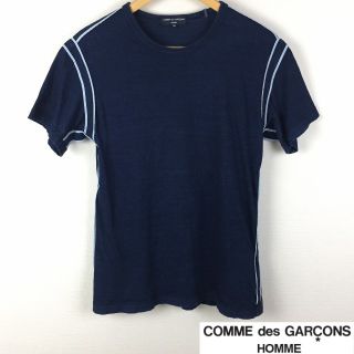 コムデギャルソン(COMME des GARCONS)の美品 コムデギャルソンオム 半袖Tシャツ ネイビー サイズSS(Tシャツ/カットソー(半袖/袖なし))