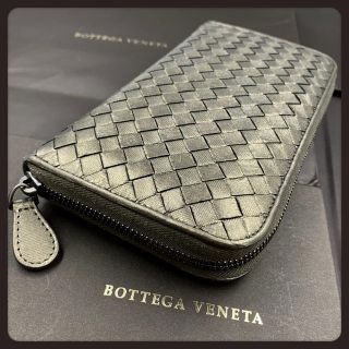 ボッテガヴェネタ(Bottega Veneta)の【極美品】ボッテガヴェネタ／長財布／ラウンドZIP／ブロンズメタリック(長財布)