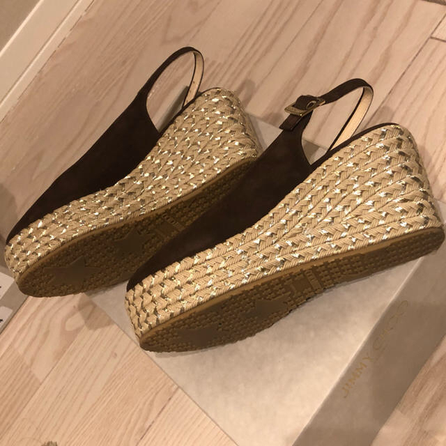 バーとゴー JIMMY CHOO - 半額以下 JIMMY CHOO 34 ウエッジ サンダルの