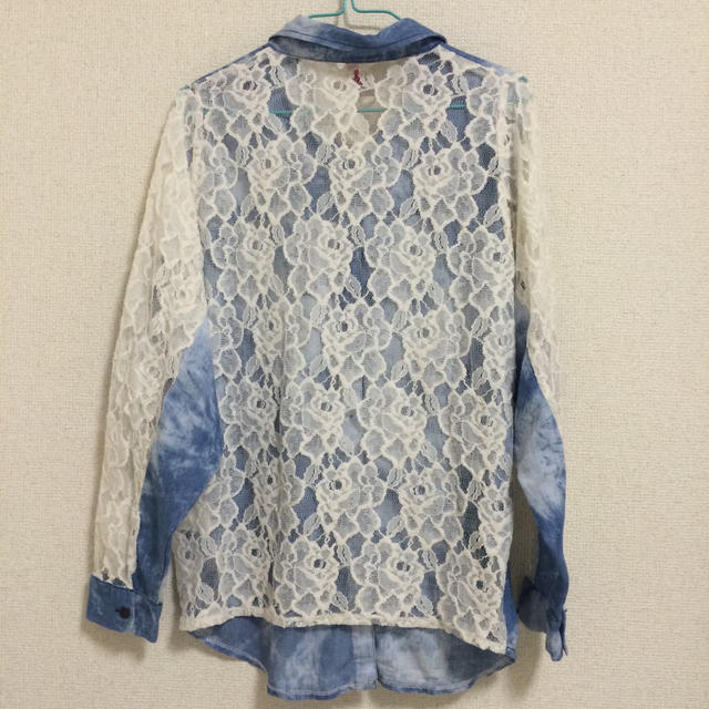 GYDA(ジェイダ)のGYDA レースデニムシャツ レディースのトップス(シャツ/ブラウス(長袖/七分))の商品写真