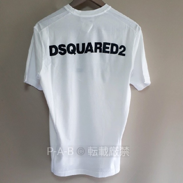 ◎DSQUARED2 Ｖネック　ダメージプリント　ムラ染めグレー