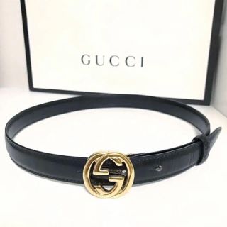 グッチ(Gucci)のGUCCI エナメル 細ベルト 希少品 ヴィンテージ(ベルト)