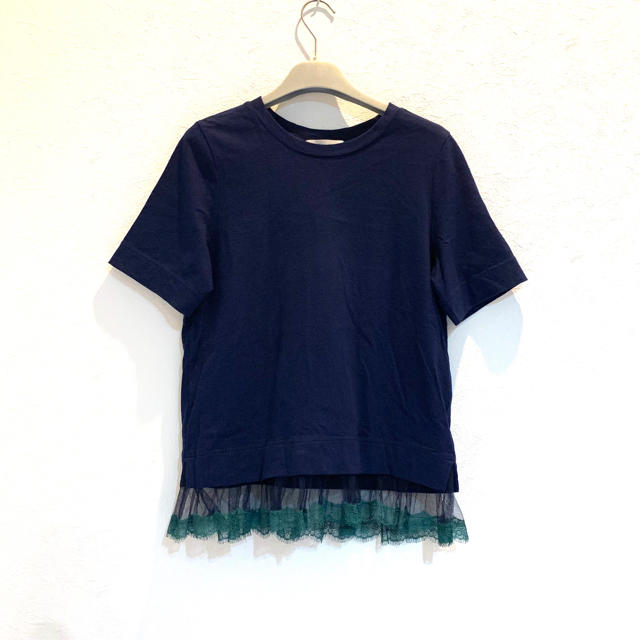 MUVEIL WORK 18SS チュールプリーツTシャツ ミュベール ワーク