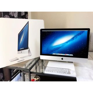 マック(Mac (Apple))の【薄型美品 iMac 27-inch, Late 2012】(デスクトップ型PC)