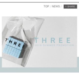 スリー(THREE)のTHREE ノベルティ クリアバッグ(トートバッグ)