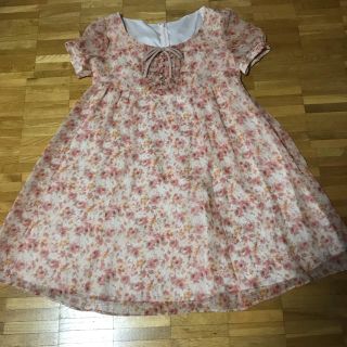 レッセパッセ(LAISSE PASSE)の美品☆レッセパッセ 花柄半袖ワンピース(ひざ丈ワンピース)