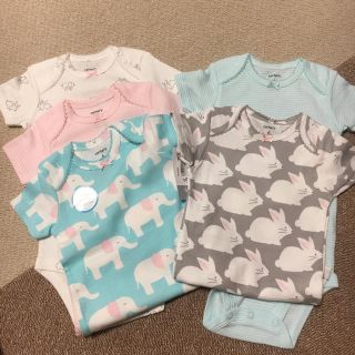 カーターズ(carter's)のとも様専用★カーターズ 女の子用半袖ロンパース5枚セット 6month(ロンパース)