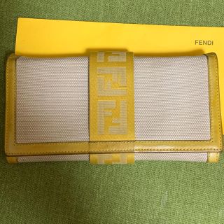 フェンディ(FENDI)のFENDIフェンディベージュ2ツ折長サイフ(折り財布)