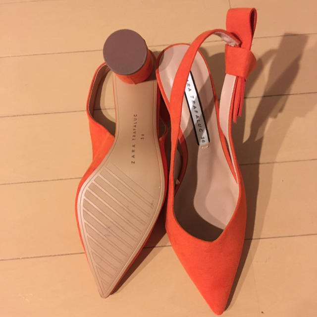 ZARA(ザラ)のZARA パンプス 36 オレンジ レディースの靴/シューズ(ハイヒール/パンプス)の商品写真