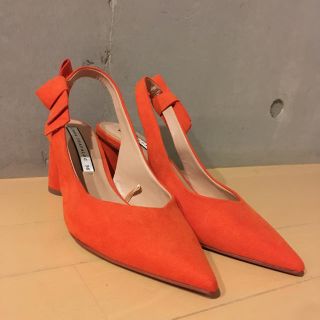 ザラ(ZARA)のZARA パンプス 36 オレンジ(ハイヒール/パンプス)