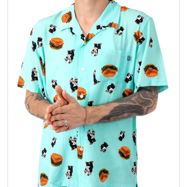 HUF(ハフ)のHuf x  Popeye,Wimpy Burger mint  Mサイズ メンズのトップス(Tシャツ/カットソー(七分/長袖))の商品写真