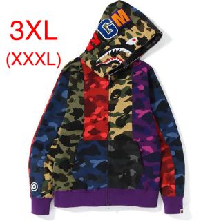 アベイシングエイプ(A BATHING APE)のBAPE MIX CAMO CRAZY SHARK HOODIE  (パーカー)