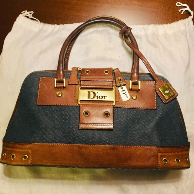 ご専用☆正規品☆Christian Dior デニムレザー☆ハンドバッグハンドバッグ