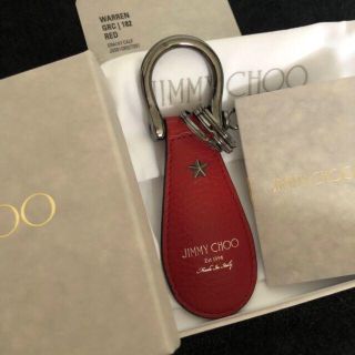 ジミーチュウ(JIMMY CHOO)のレア！日本限定カラー♪新品☆ジミーチュウ☆WARRENキーチャーム Red(キーホルダー)