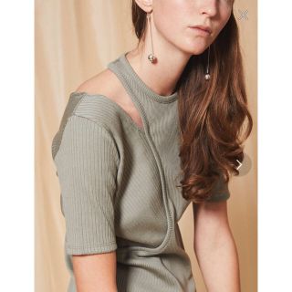 アメリヴィンテージ(Ameri VINTAGE)のMAISON SPECIAL  半袖アシメカットソー  2019ss(カットソー(半袖/袖なし))