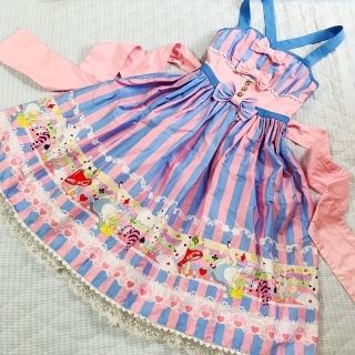 ボディライン(BODYLINE)の美品☆BODY LINEアリス柄JSK(ひざ丈ワンピース)