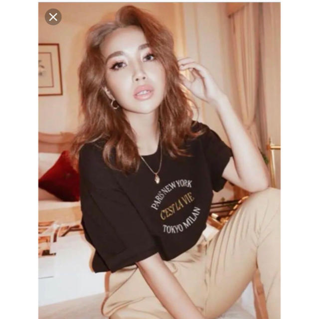 eimy istoire(エイミーイストワール)のeimy istoire♡大人気ユニセックスTシャツ♡ブラック レディースのトップス(Tシャツ(半袖/袖なし))の商品写真