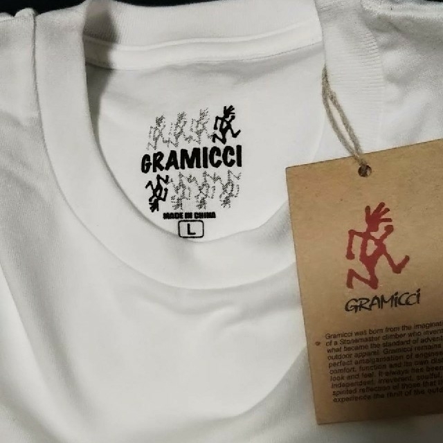 GRAMICCI(グラミチ)の◇新品◇GRAMICCI ワンポイント刺繍 半袖 ポケットTシャツ／ホワイト／Ｌ メンズのトップス(Tシャツ/カットソー(半袖/袖なし))の商品写真