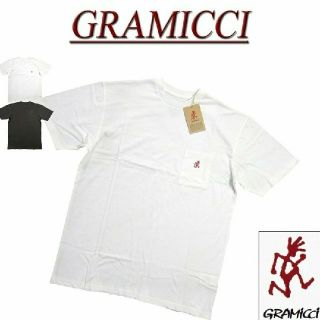 グラミチ(GRAMICCI)の◇新品◇GRAMICCI ワンポイント刺繍 半袖 ポケットTシャツ／ホワイト／Ｌ(Tシャツ/カットソー(半袖/袖なし))