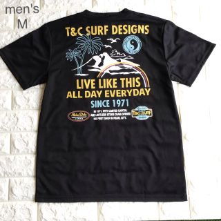 タウンアンドカントリー(Town & Country)の【 メンズM 】 T&C 半袖 Tシャツ バックプリント 黒(Tシャツ/カットソー(半袖/袖なし))