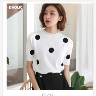 ディーホリック(dholic)のディーホリック♥️新品今季春夏ドットニットトップス(ニット/セーター)