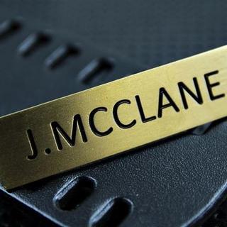 ダイハード John McClane ジョン NYPD GOLD ネームプレート(個人装備)