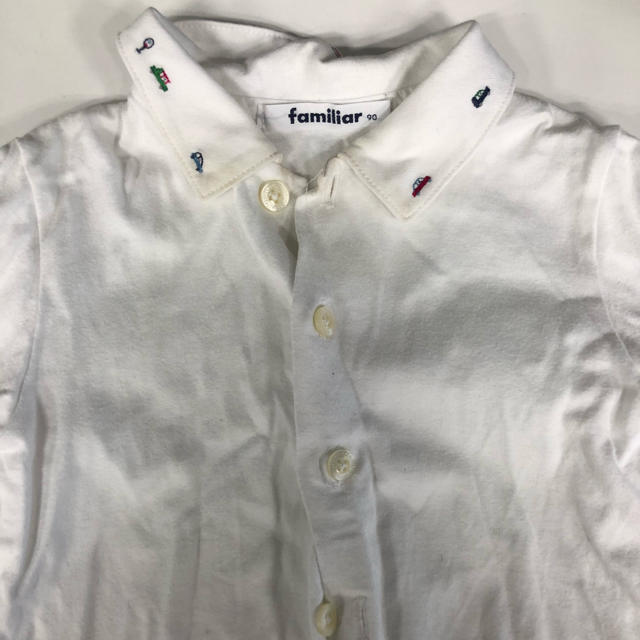 familiar(ファミリア)のファミリア 白長袖シャツ 90 キッズ/ベビー/マタニティのキッズ服男の子用(90cm~)(ブラウス)の商品写真