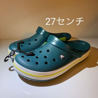 クロックス(crocs)の２７センチ 新品クロックス クロックバンド 正規品  グリーン(サンダル)