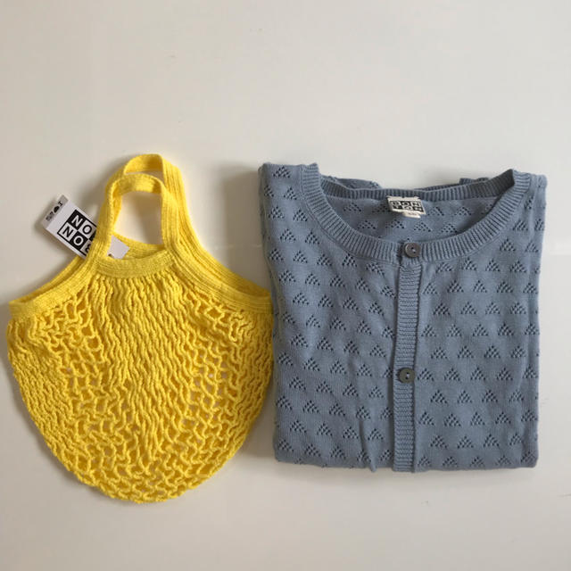 Bonpoint - 新品タグ【BONTON】カーディガン&バッグ 10aの通販 by