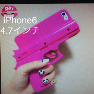 iPhoneケース ピストル型 ピンク(モバイルケース/カバー)