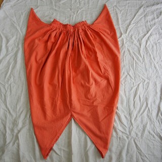 ヂェン先生の美しい日常着　ツノスカート　オレンジ(ロングスカート)