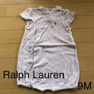 ラルフローレン(Ralph Lauren)のラルフローレン ベビー ストライプ柄ショートオール(ロンパース)