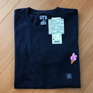 ユニクロ(UNIQLO)のBT21 ユニクロ BTS M 半袖 Ｔシャツ ネイビー(アイドルグッズ)