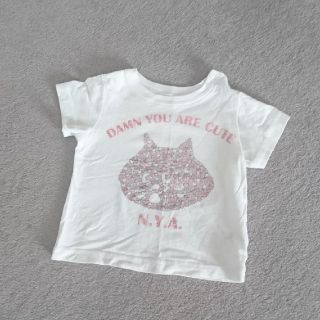 ネコ Tシャツ 80-90㎝ 女の子 男の子(Ｔシャツ)