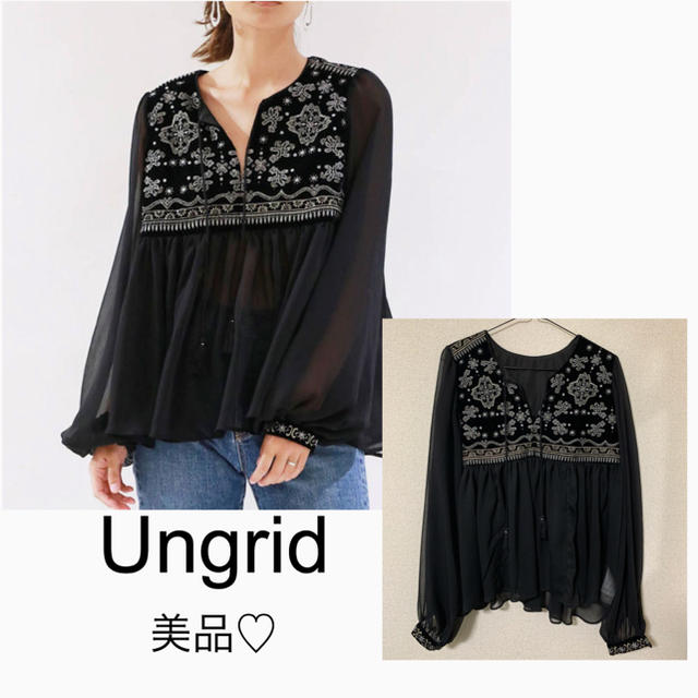 Ungrid(アングリッド)のungrid♡ シースルー ブラウス♡ レディースのトップス(シャツ/ブラウス(長袖/七分))の商品写真