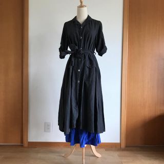 ネストローブ(nest Robe)のnest Robe リネンシルクサファリワンピース 2017ss(ロングワンピース/マキシワンピース)